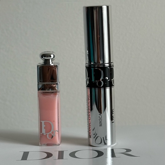 Dior Addict lip maximizer and diorshow iconic over curl mascara set